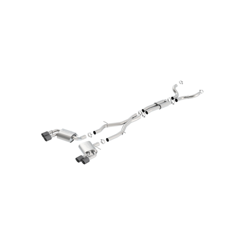 Borla 140687CF S-Type Cat-Back, 16-17 Camaro 6.2L, Dual Split Exit, Dual Carbon Fiber Tips