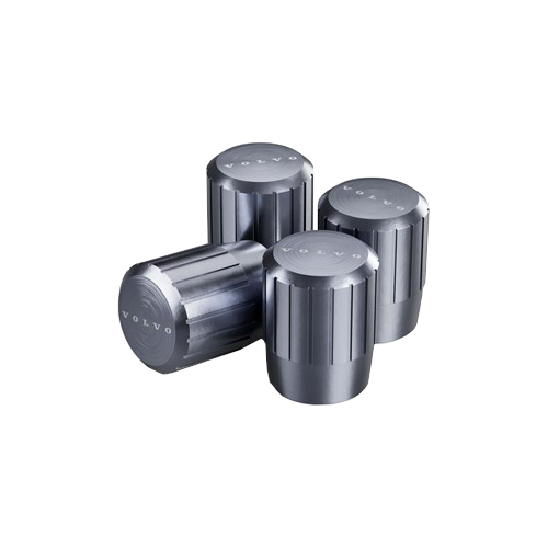 Genuine Volvo Aluminum Valve Stem Caps, Pack/4 32461421