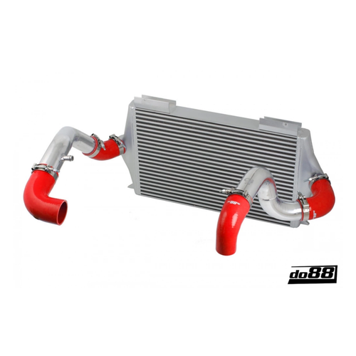 do88 92-98 Volvo 740/940 Turbo (63mm Throttle) BigPack Intercooler Kit w/Red Hoses