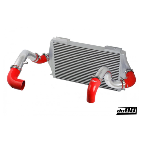 do88 BigPack Performance Intercooler Kit w/Red Hoses, Volvo 740/940 Turbo (76 mm Throttle) 92‑98