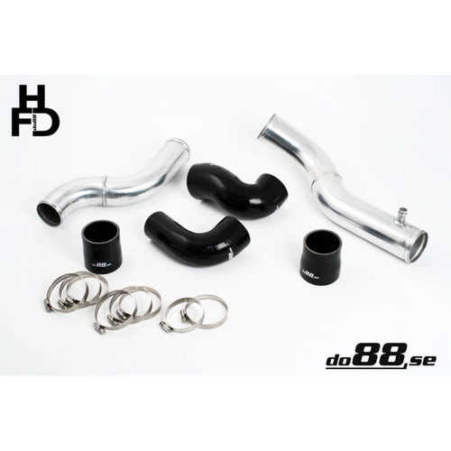 do88 Black Top Connection Pipe Kit Hoses 3in Throttle Body, Volvo 7/940 Turbo