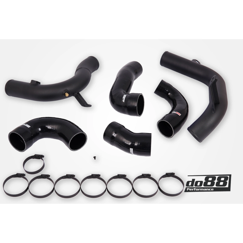 do88 Performance Intercooler Pressure Pipes w/Black Hoses, VAG 2.0 TSI EA888 Gen4 (245 hp)