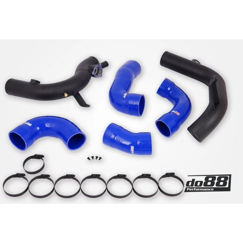 do88 Performance Intercooler Pressure Pipes w/Blue Hoses, VAG 2.0 TSI EA888 Gen4 (300 hp+)