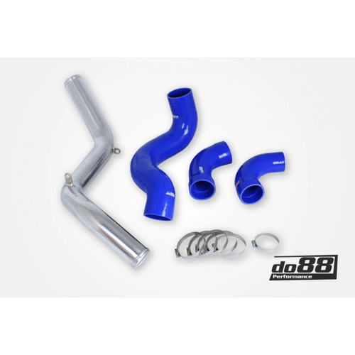 do88 Performance Pressure Pipes w/Blue Hoses, Volvo V70/S80 2.5T/2.5FT/AFV 08‑15