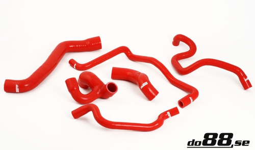 do88 Red Coolant Hoses, Opel Calibra 2.0T / Vectra A 2.0T (C20LET) 1989–1997