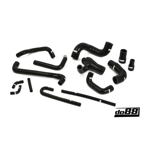 do88 Black Coolant Hose Kit, BMW M3 S14B23/S14B23 Evo II/S14B23 Evo III (E30) 86–92