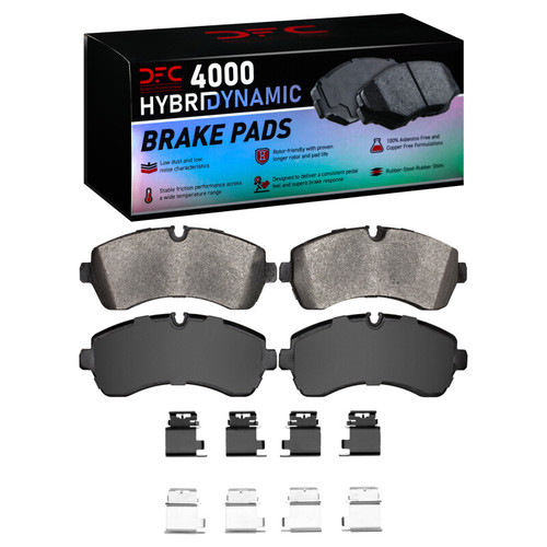 DFC 4000 HybriDynamic Front Brake Pads and Hardware Kit, Mercedes-Benz Sprinter 4500 2019-2025