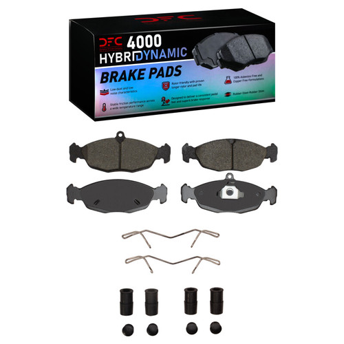 DFC 95-99 Chevrolet Tigra (Mexico) Rear/Front 4000 HybriDynamic Brake Pads and Hardware Kit