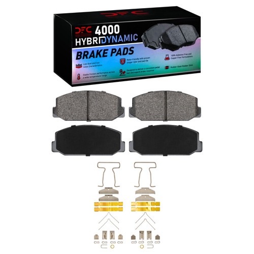 DFC 70-79 Toyota Corolla (US/Canada) Front 4000 HybriDynamic Brake Pads and Hardware Kit