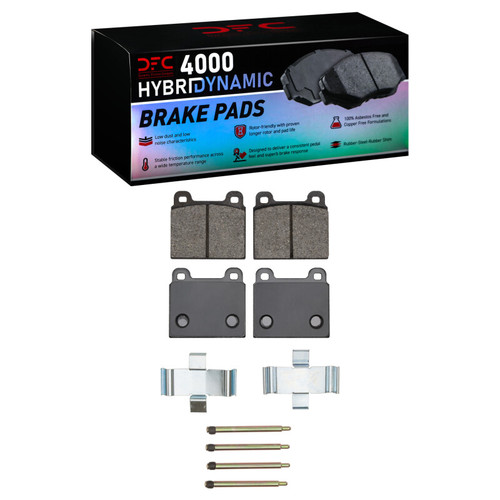 DFC 4000 HybriDynamic Front Brake Pads and Hardware Kit, Mercedes-Benz 280S 1970-1972