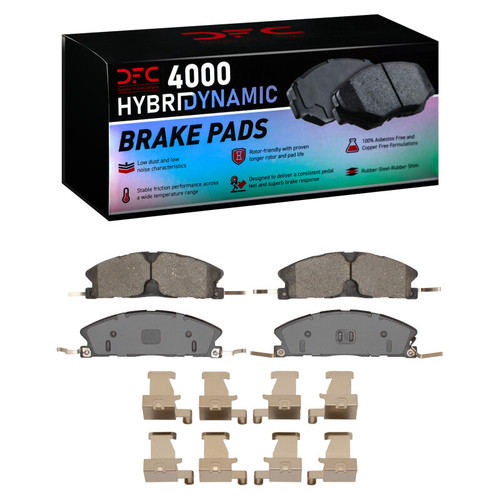 DFC 4000 HybriDynamic Front Brake Pads and Hardware Kit, Ford Police Interceptor Sedan 2013-2019