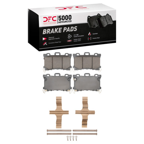 DFC 5000 Advanced Low-Metallic Front Brake Pads and Hardware Kit, Nissan Z 2024-2025