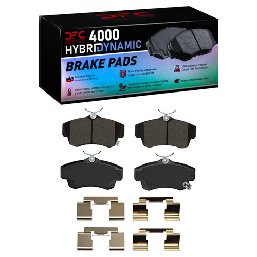 DFC 4000 HybriDynamic Front Brake Pads and Hardware Kit, Chrysler PT Cruiser 2001-2010