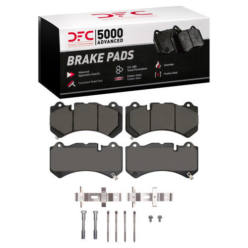 DFC 5000 Advanced Low-Metallic Front Brake Pads and Hardware Kit, Cadillac CT4 2022-2025