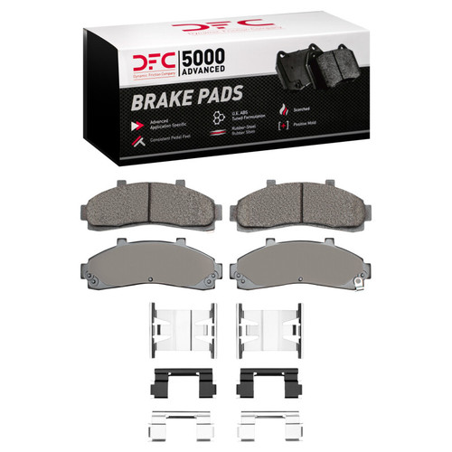 DFC 95-02 Ford Explorer Front 5000 Advanced Semi Metallic Brake Pads and Hardware Kit
