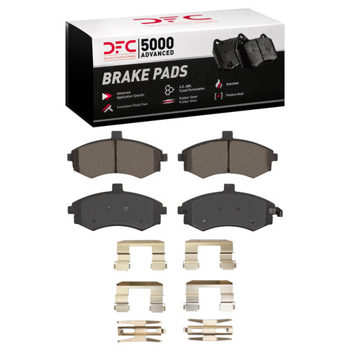 DFC 5000 Advanced Ceramic Front Brake Pads and Hardware Kit, Hyundai Elantra 2002-2005