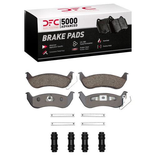 DFC 5000 Advanced Ceramic Rear Brake Pads and Hardware Kit, Ford Ranger (USA/Canada) 2003-2011