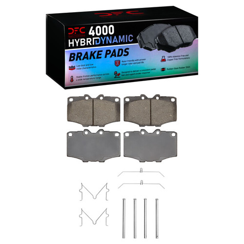 DFC 76-89 Toyota Land Cruiser Front 4000 HybriDynamic Brake Pads and Hardware Kit