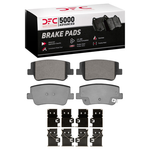 DFC 5000 Advanced Ceramic Rear Brake Pads and Hardware Kit, Hyundai Sonata 2021-2025