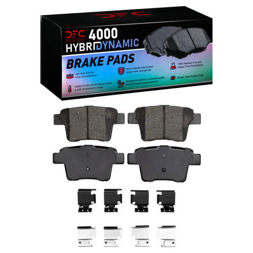 DFC 05-09 Ford Taurus X Rear 4000 HybriDynamic Brake Pads and Hardware Kit