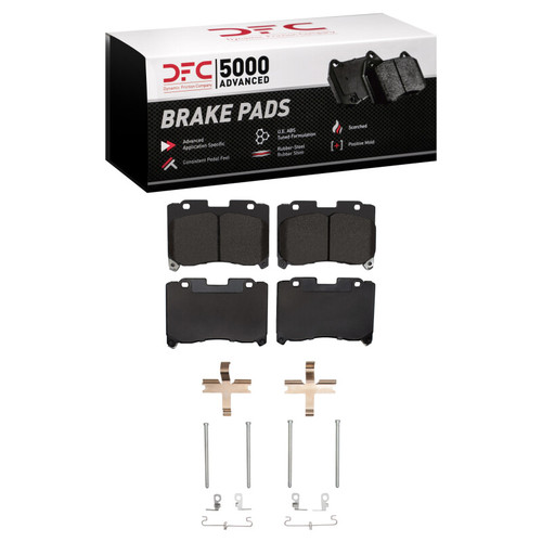 DFC 93-98 Toyota Supra Front 5000 Advanced Ceramic Brake Pads and Hardware Kit