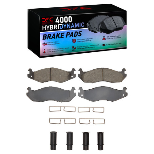 DFC 4000 HybriDynamic Front Brake Pads and Hardware Kit, American Motors CONCORD 1982-1992