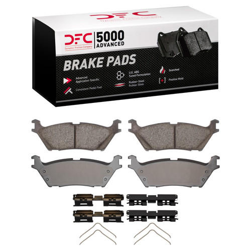 DFC 5000 Advanced Ceramic Rear Brake Pads and Hardware Kit, Ford Expedition 2021-2025