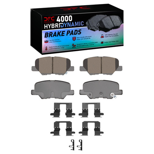 DFC 4000 HybriDynamic Rear Brake Pads and Hardware Kit, Mazda 6 2013-2025
