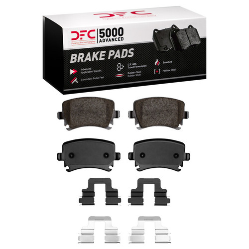 DFC 5000 Advanced Ceramic Rear Brake Pads and Hardware Kit, Audi A4 (Mexico) 2000-2018