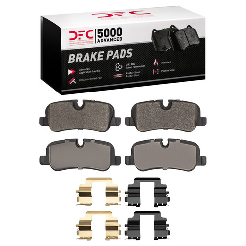 DFC 5000 Advanced Low-Metallic Rear Brake Pads and Hardware Kit, Land Rover Range Rover Sport 2010-2013