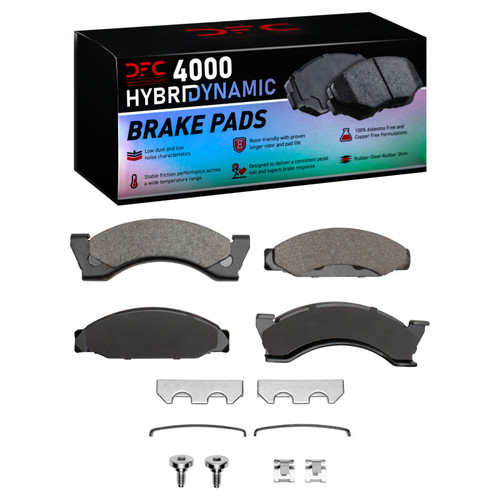 DFC 4000 HybriDynamic Front Brake Pads and Hardware Kit, American Motors Gremlin 1974-1981