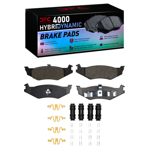 DFC 89-10 Dodge Intrepid Rear 4000 HybriDynamic Brake Pads and Hardware Kit