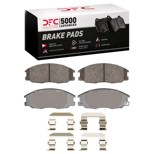 DFC 5000 Advanced Ceramic Front Brake Pads and Hardware Kit, Hyundai Santa Fe 2001-2009