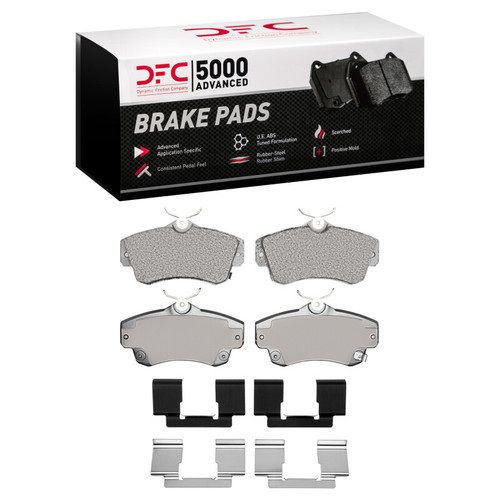DFC 01-10 Chrysler PT Cruiser Front 5000 Advanced Semi Metallic Brake Pads and Hardware Kit