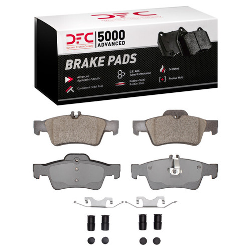 DFC 5000 Advanced Ceramic Rear Brake Pads and Hardware Kit, Mercedes-Benz SL550 2009-2018