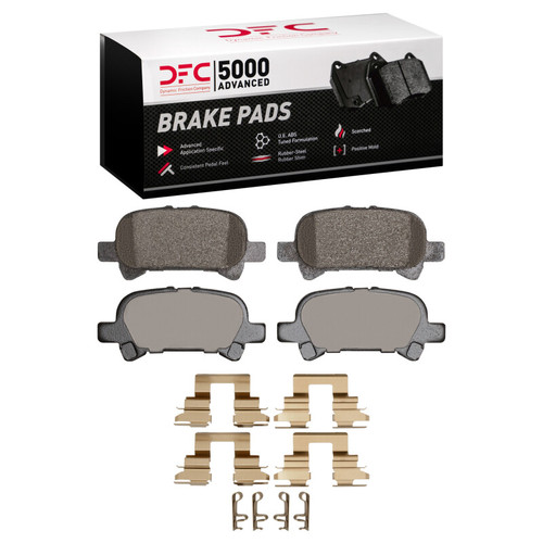 DFC 02-08 Toyota Avalon Rear 5000 Advanced Ceramic Brake Pads and Hardware Kit