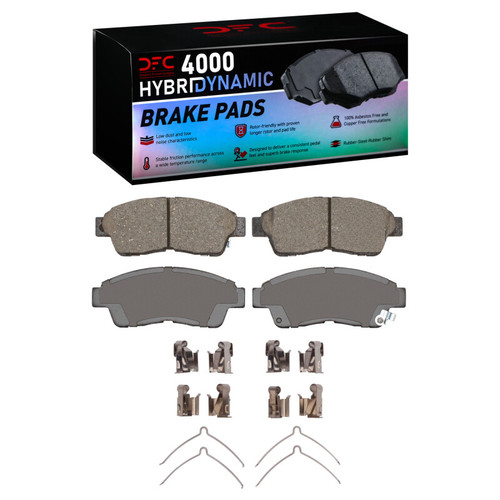DFC 4000 HybriDynamic Front Brake Pads and Hardware Kit, Geo Prizm 1992-2003