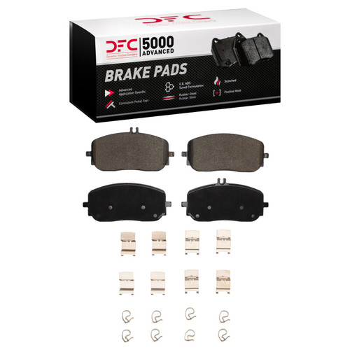 DFC 5000 Advanced Low-Metallic Front Brake Pads and Hardware Kit, Mercedes-Benz G550 2019-2025