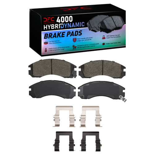 DFC 91-99 Mitsubishi 3000GT Front 4000 HybriDynamic Brake Pads and Hardware Kit
