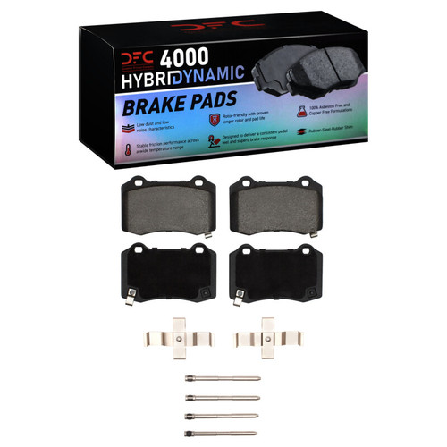 DFC 4000 HybriDynamic Rear Brake Pads and Hardware Kit, Hyundai Genesis Coupe 2010-2016