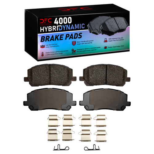 DFC 01-07 Toyota Highlander Front 4000 HybriDynamic Brake Pads and Hardware Kit