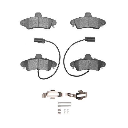 DFC 5000 Advanced Semi-Metallic Rear Brake Pads and Hardware Kit, Mercury Cougar 2001-2004
