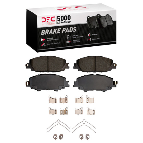 DFC 5000 Advanced Ceramic Front Brake Pads and Hardware Kit, Toyota Prius Prime 2019-2025