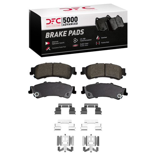 DFC 5000 Advanced Ceramic Rear Brake Pads and Hardware Kit, Cadillac DeVille 1999-2011