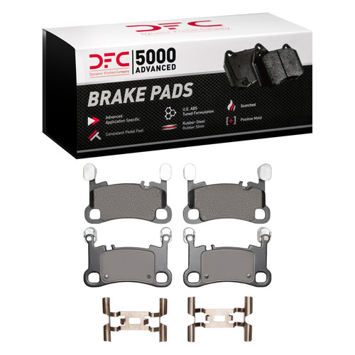 DFC 19-23 Porsche Cayenne Rear 5000 Advanced Low Metallic Brake Pads and Hardware Kit