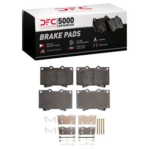 DFC 5000 Advanced Ceramic Front Brake Pads and Hardware Kit, Lexus LX470 1998-2007