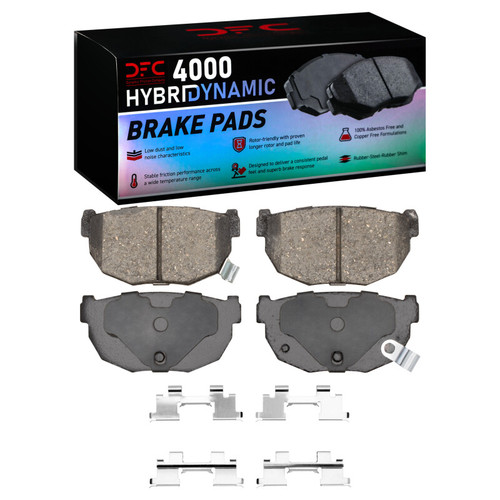 DFC 87-89 Nissan 300ZX Turbo Rear 4000 HybriDynamic Brake Pads and Hardware Kit