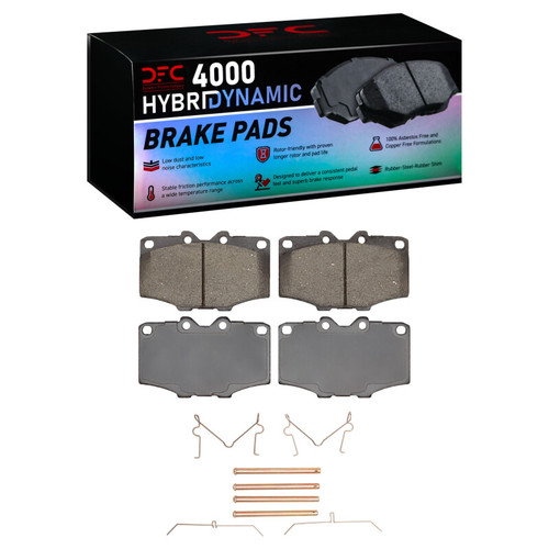DFC 79-85 Toyota Pickup Front 4000 HybriDynamic Brake Pads and Hardware Kit