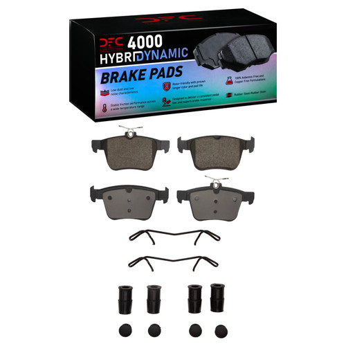 DFC 4000 HybriDynamic Rear Brake Pads and Hardware Kit, Audi A3 Sportback E-TRON 2015-2025