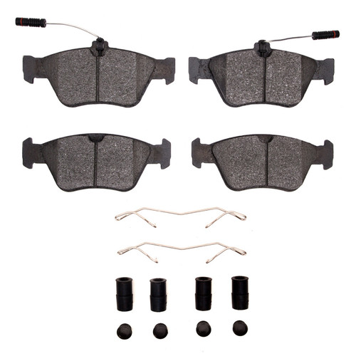DFC 5000 Advanced Low-Metallic Front Brake Pads and Hardware Kit, Mercedes-Benz C280 1996-2004